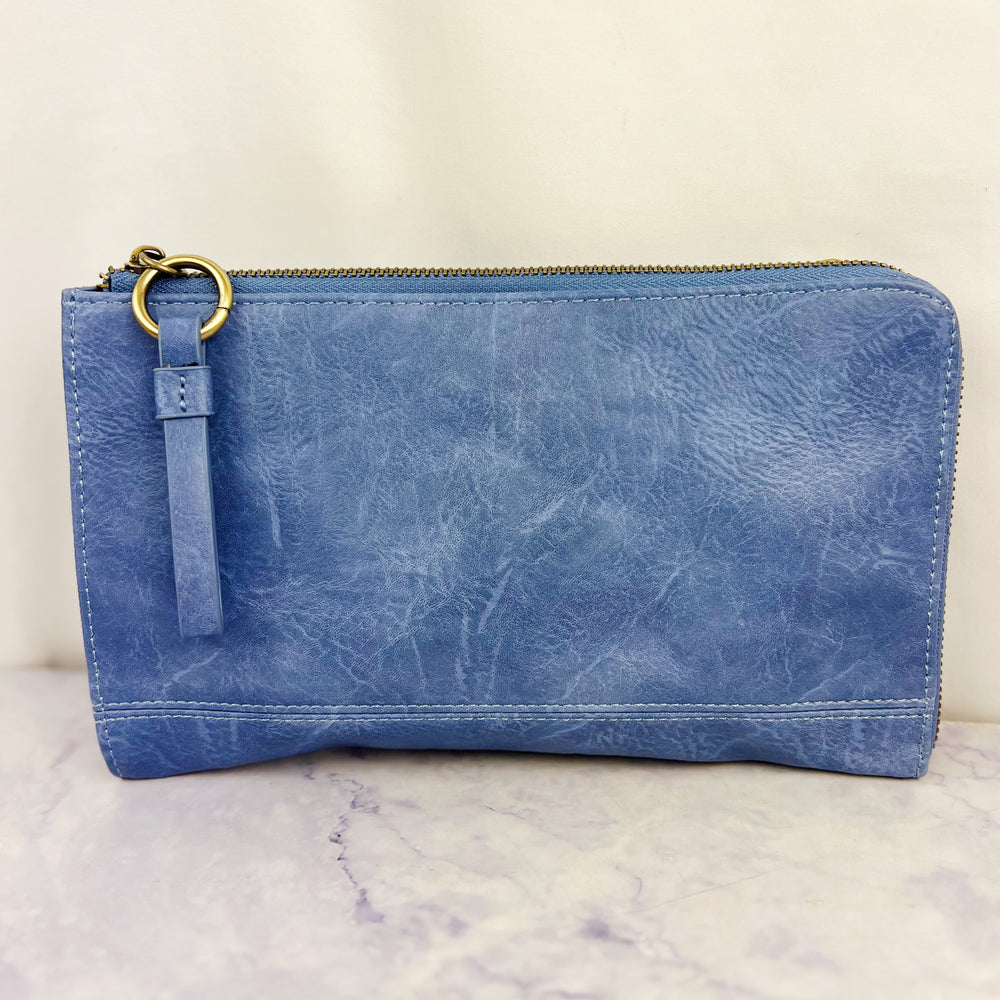 Faux Suede Convertible Wristlet & Wallet