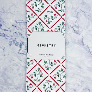 Festive Holiday Geometry Tea Towels