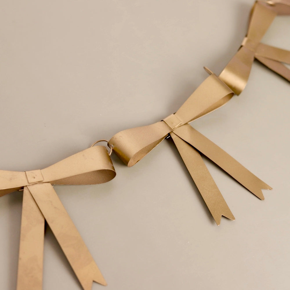 Gold Metal Bow Garland