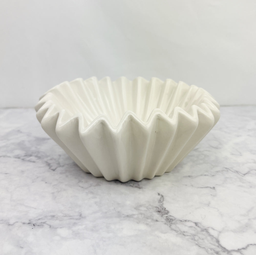 Fluted Porcelain Bowl