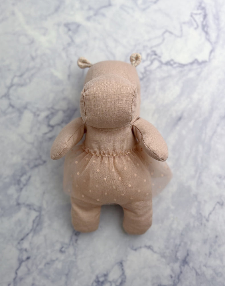 Small Rose Hippo with Skirt