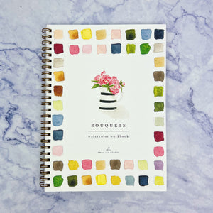 Bouquets Watercolor Workbook