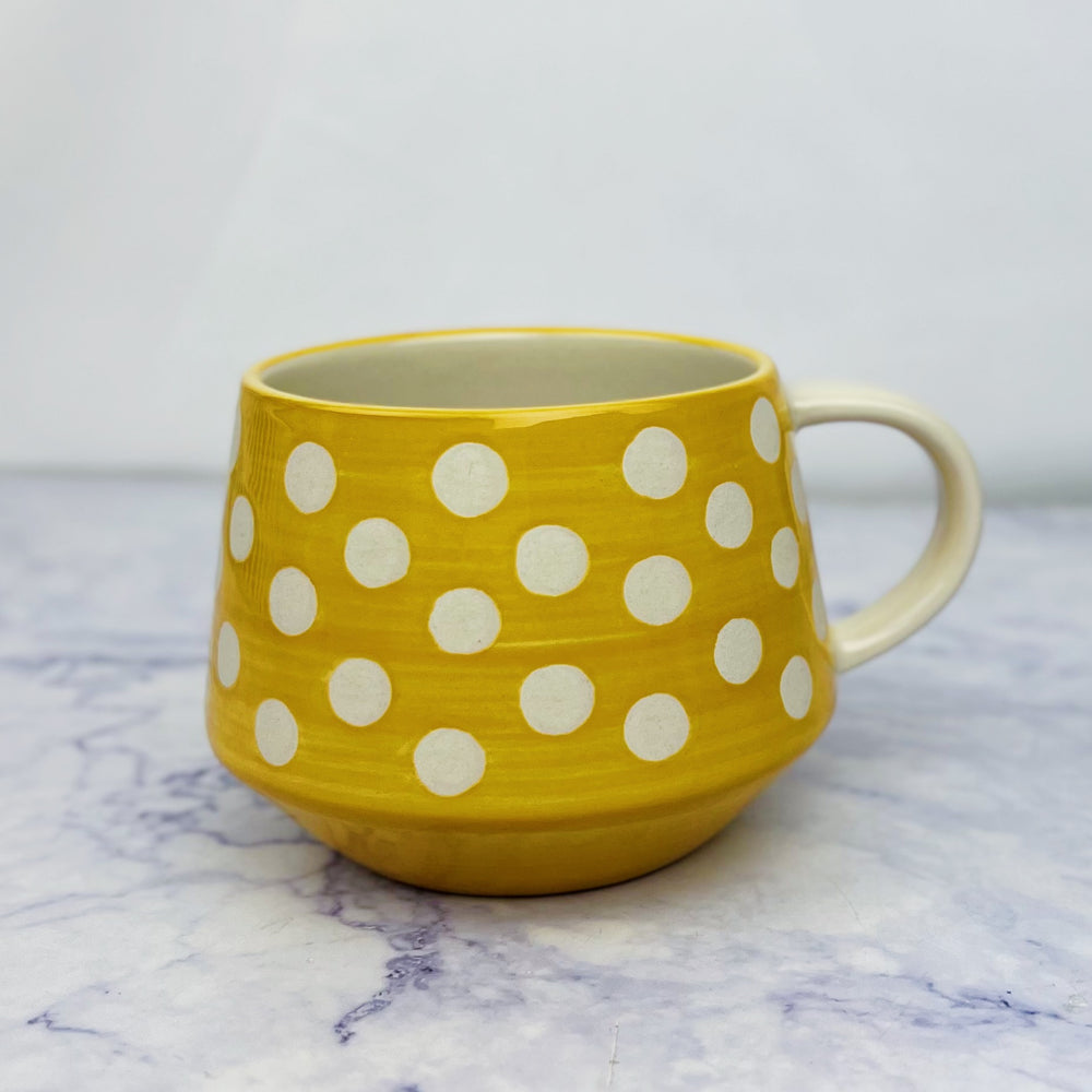 Hand Painted Polka Dot Mugs
