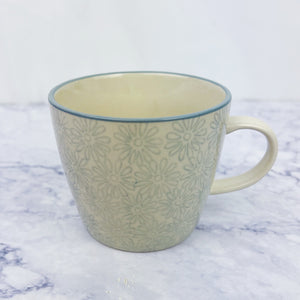 Floral Stoneware Mugs