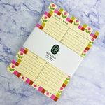 Checkered Flower Daily Planner Notepad