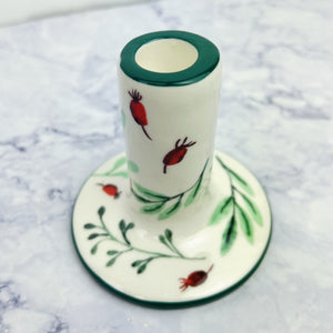 Twigs & Berries Stoneware Candle Holder