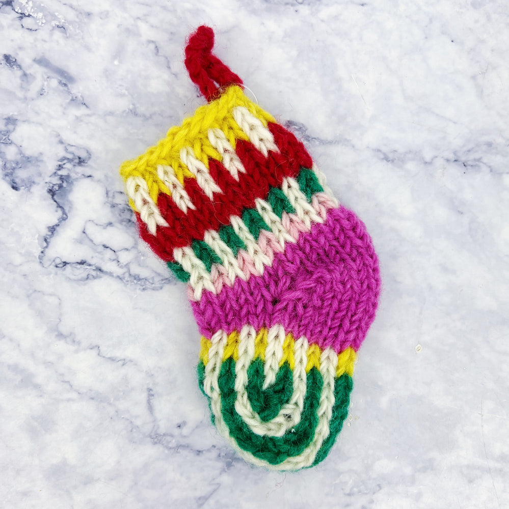 Knit Wool Stocking Ornament