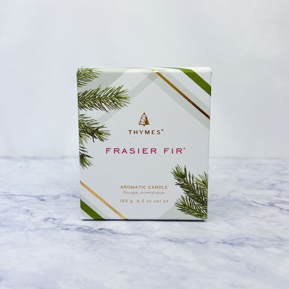 Fraser Fir Frosted Plaid Candle