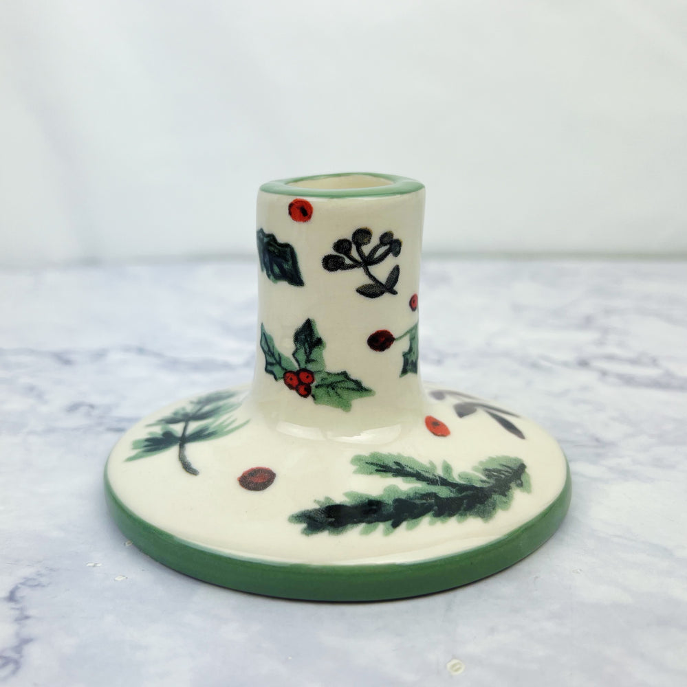 Twigs & Berries Stoneware Candle Holder