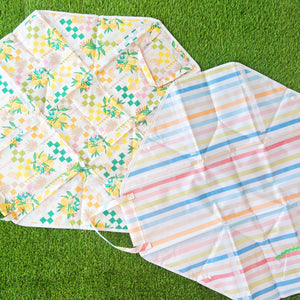 Pastel Striped Picnic Cooler Bag