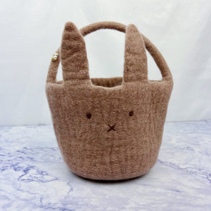 Wool Bunny Easter Basket