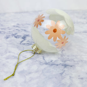 Flower Power Glass Ornament