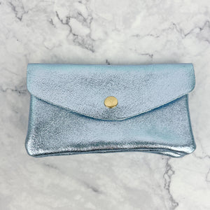 Handmade Leather Metallic Coin Wallet