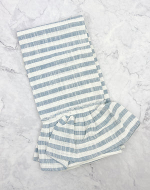 Ruffle Striped Tea Towel