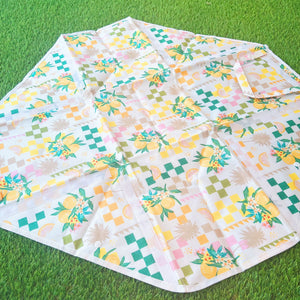 Lemon Checkered Picnic Cooler Bag