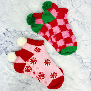 Holiday Pom Pom House Socks