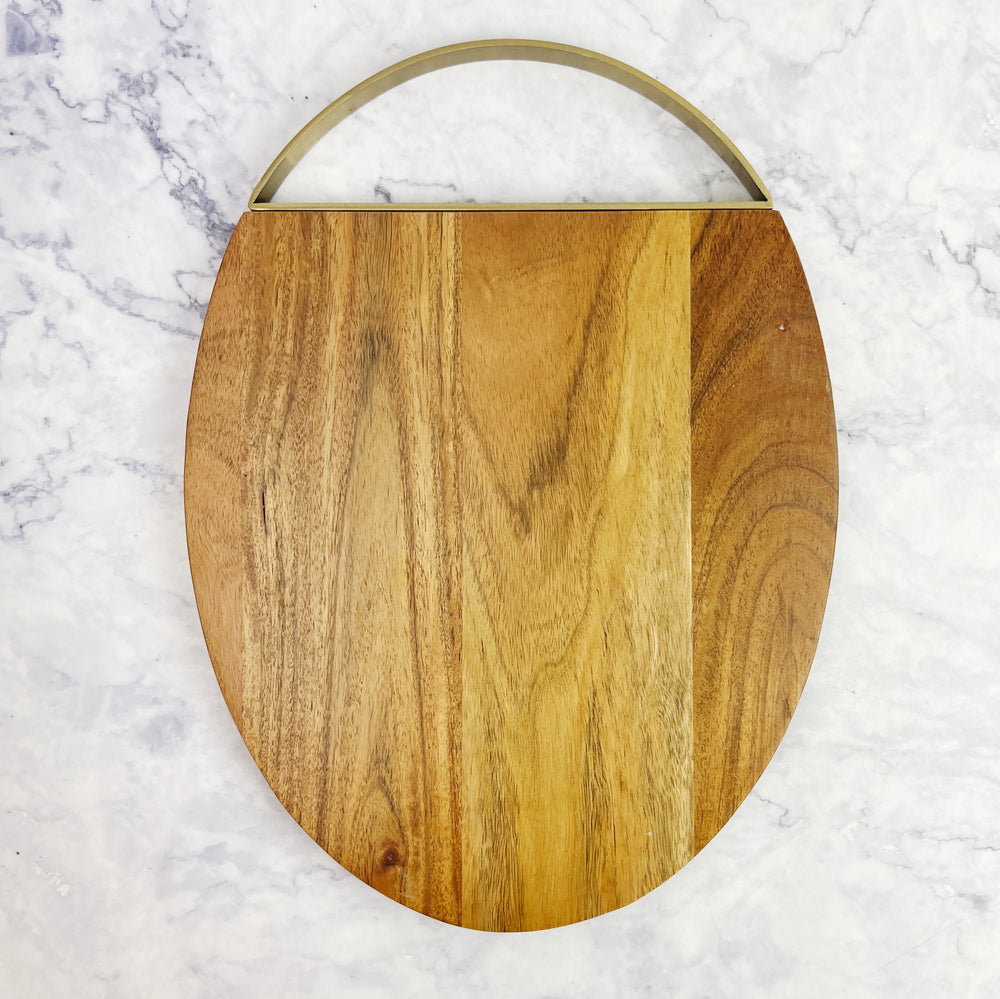 Oval Cutting Board with Handle