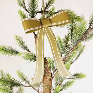 Painted Metal Bow Ornaments