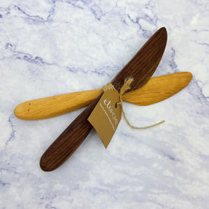 Set of 2 Fruitwood Butter Spreaders