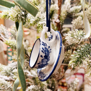 Blue China Ornament