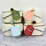 Cherie Porcelain Ceramic Candle with Colored Accents
