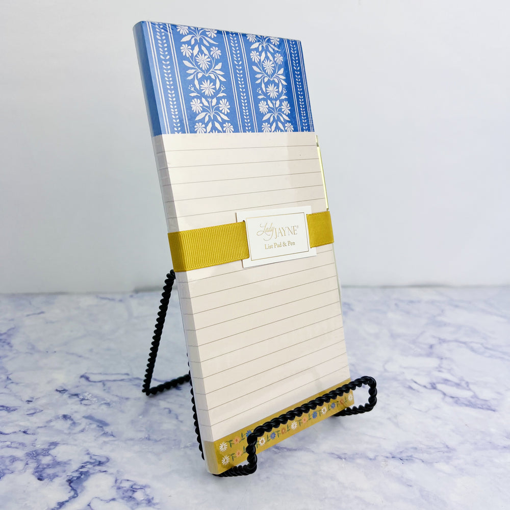 Magnetic Blue Stripe Notebook With Pen