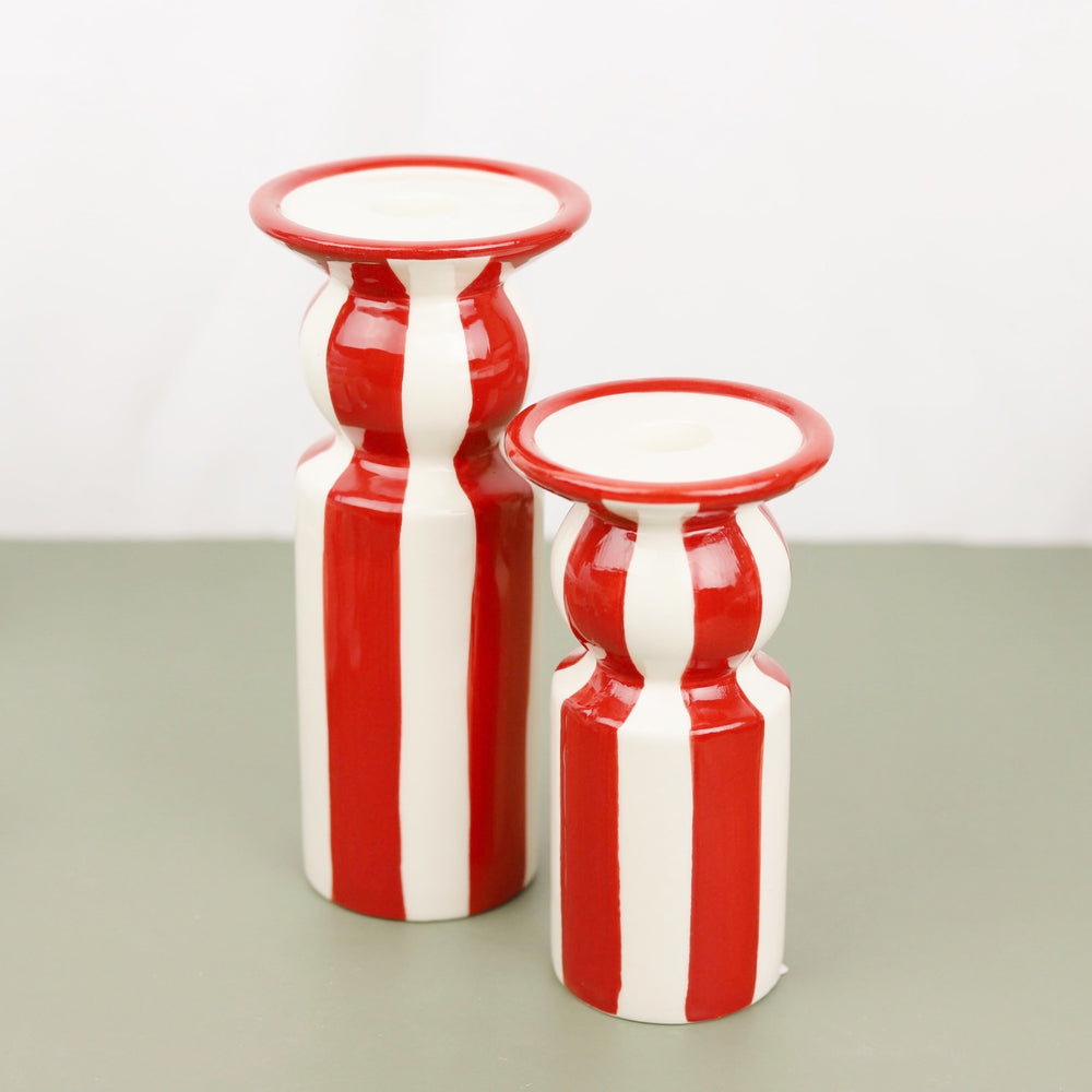 Candy Cane Stripe Taper Holder