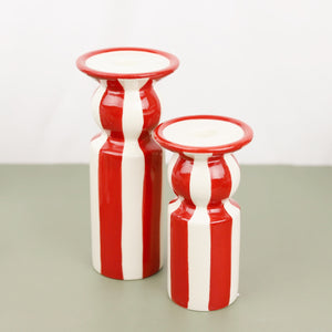 Candy Cane Stripe Taper Holder