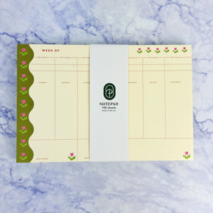 Garden Border Weekly Plan Notepad