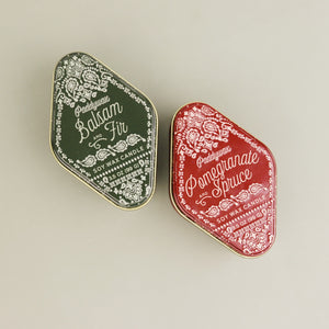 Bandana Tin Candle- Pomegranate Spruce