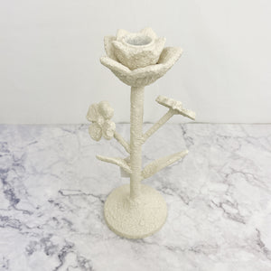 Cast Iron Flower Candle Stick Holder