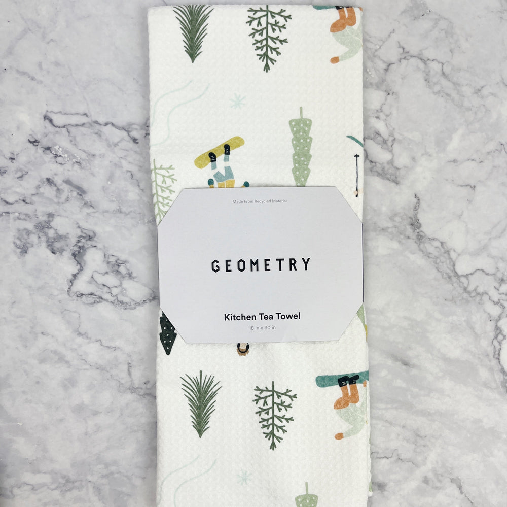 Festive Holiday Geometry Tea Towels