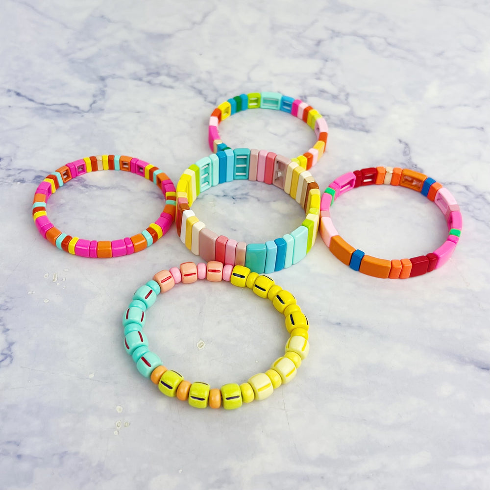 Tall Pastel Tile Bracelet