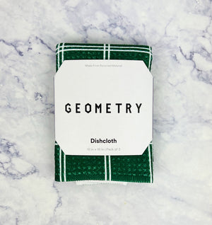 Festive Holiday Geometry Dishcloth Set