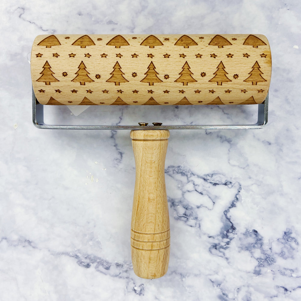 Holiday Wooden Cookie Roller