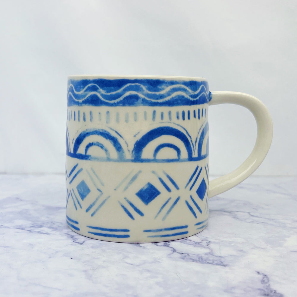 Cobalt Tile Print Mug