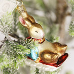 Peter Rabbit Sledding Ornament
