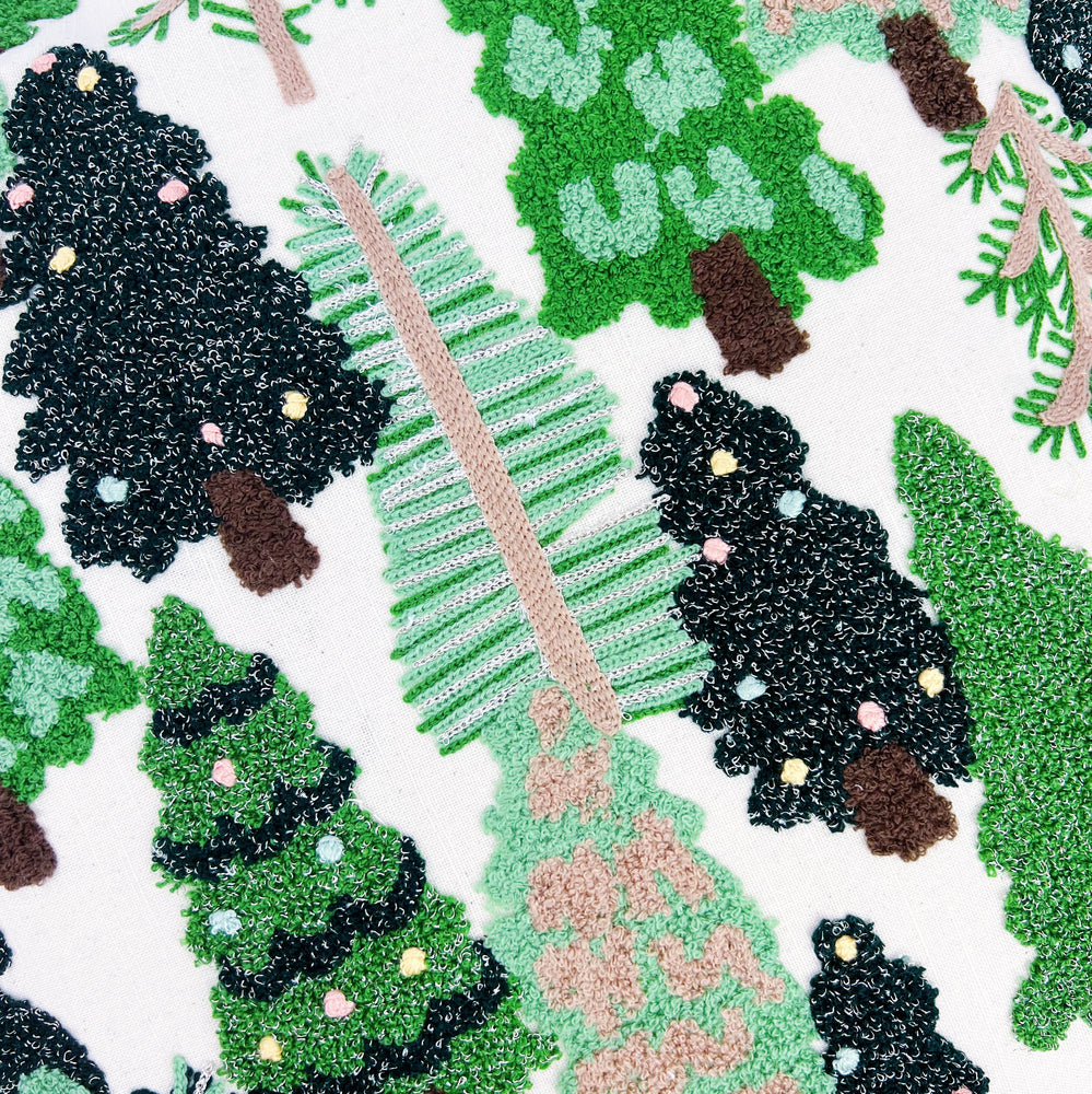 Embroidered Tree Pillow