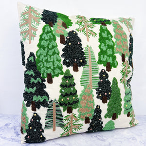 Embroidered Tree Pillow