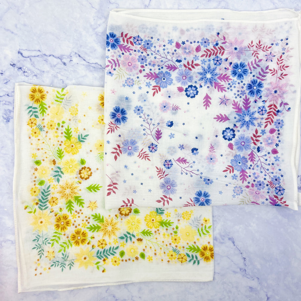 Cream Boho Floral Bandana