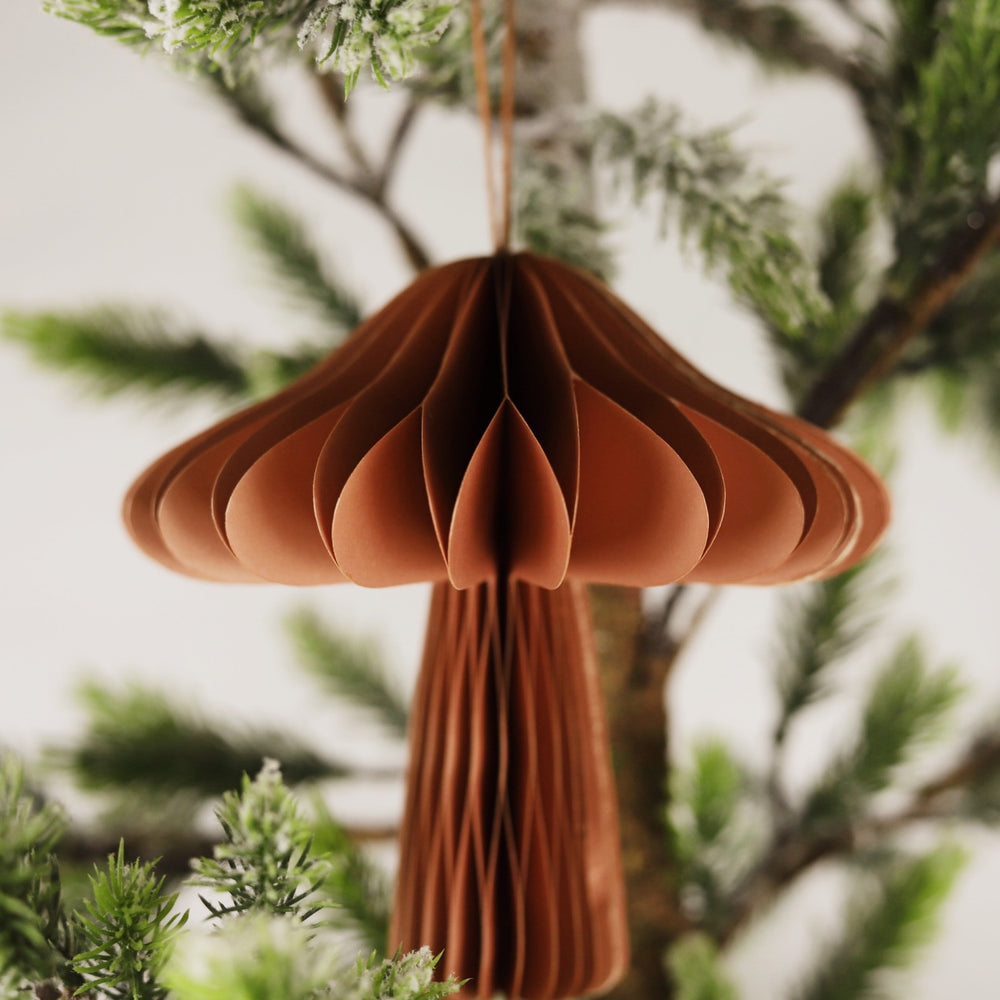 Parasol Mushroom Honeycomb Ornament