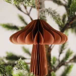 Parasol Mushroom Honeycomb Ornament