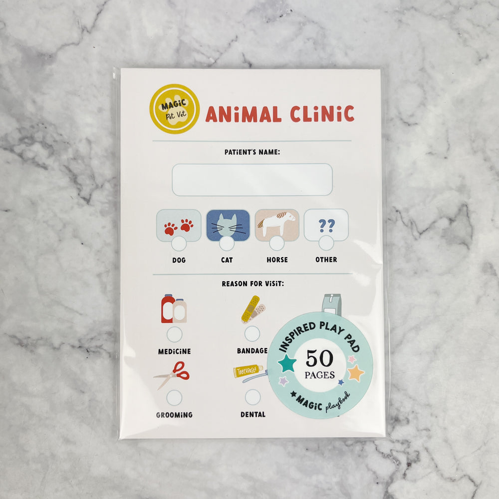 
                
                    Load image into Gallery viewer, Animal Clinic Pretend Play Notepad
                
            