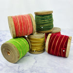 Velvet Ribbon with Metallic Edges