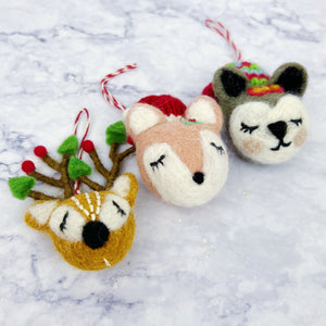 Wool Woodland Ornaments