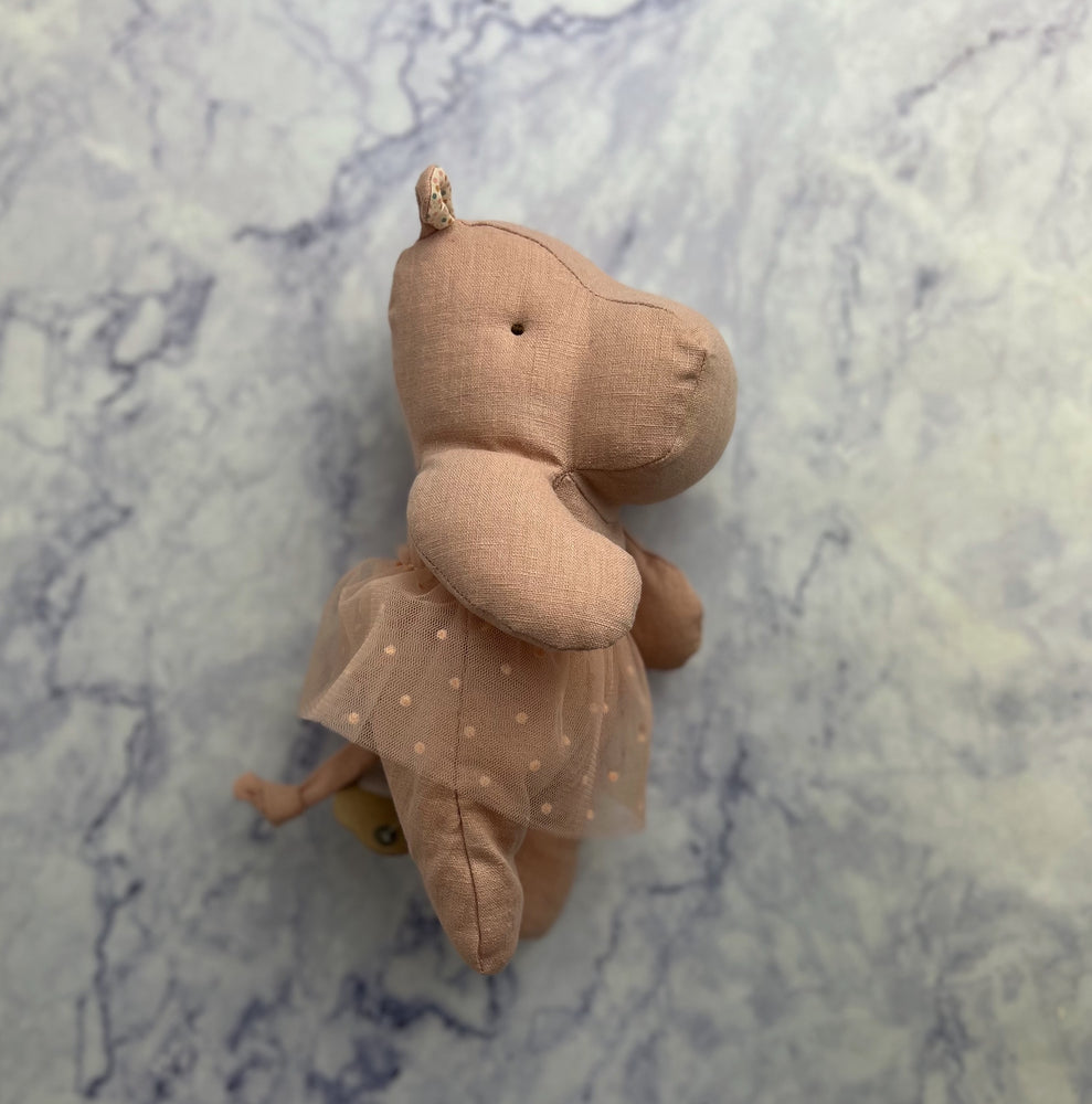 Small Rose Hippo with Skirt