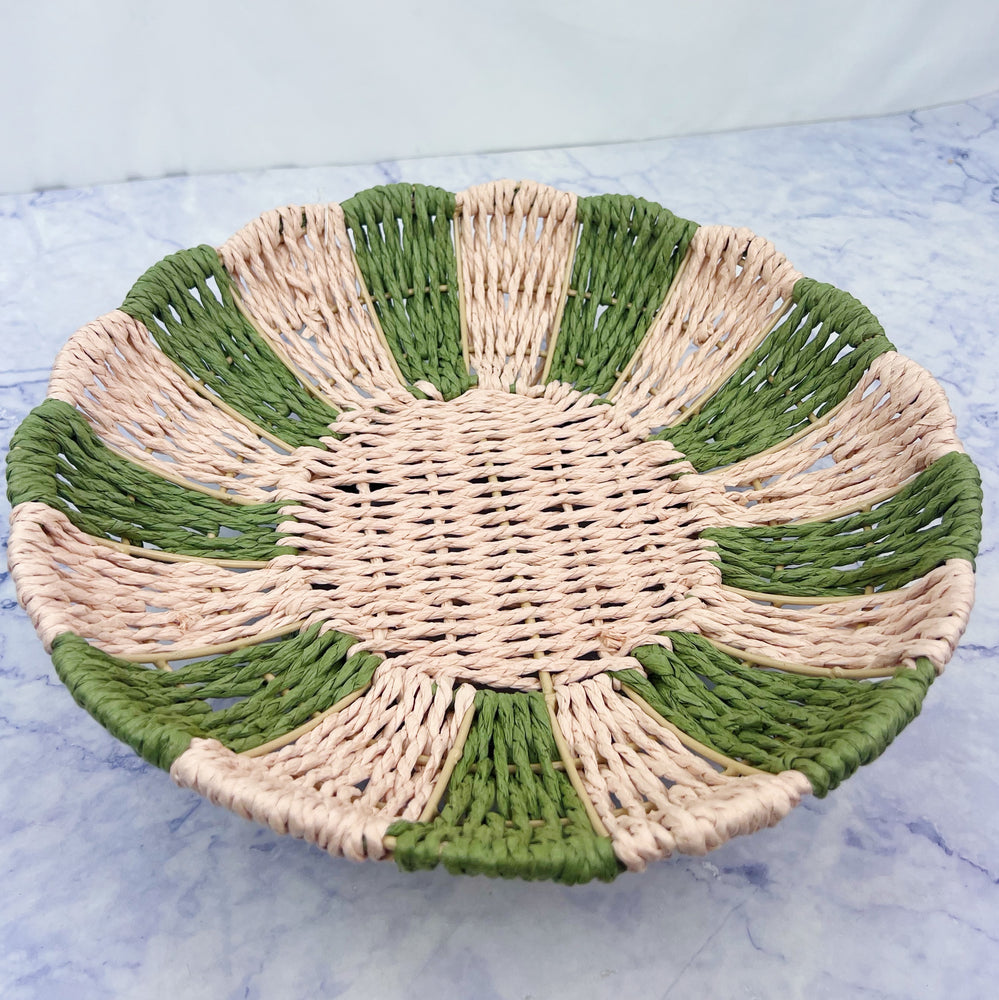 Striped Woven Bowl