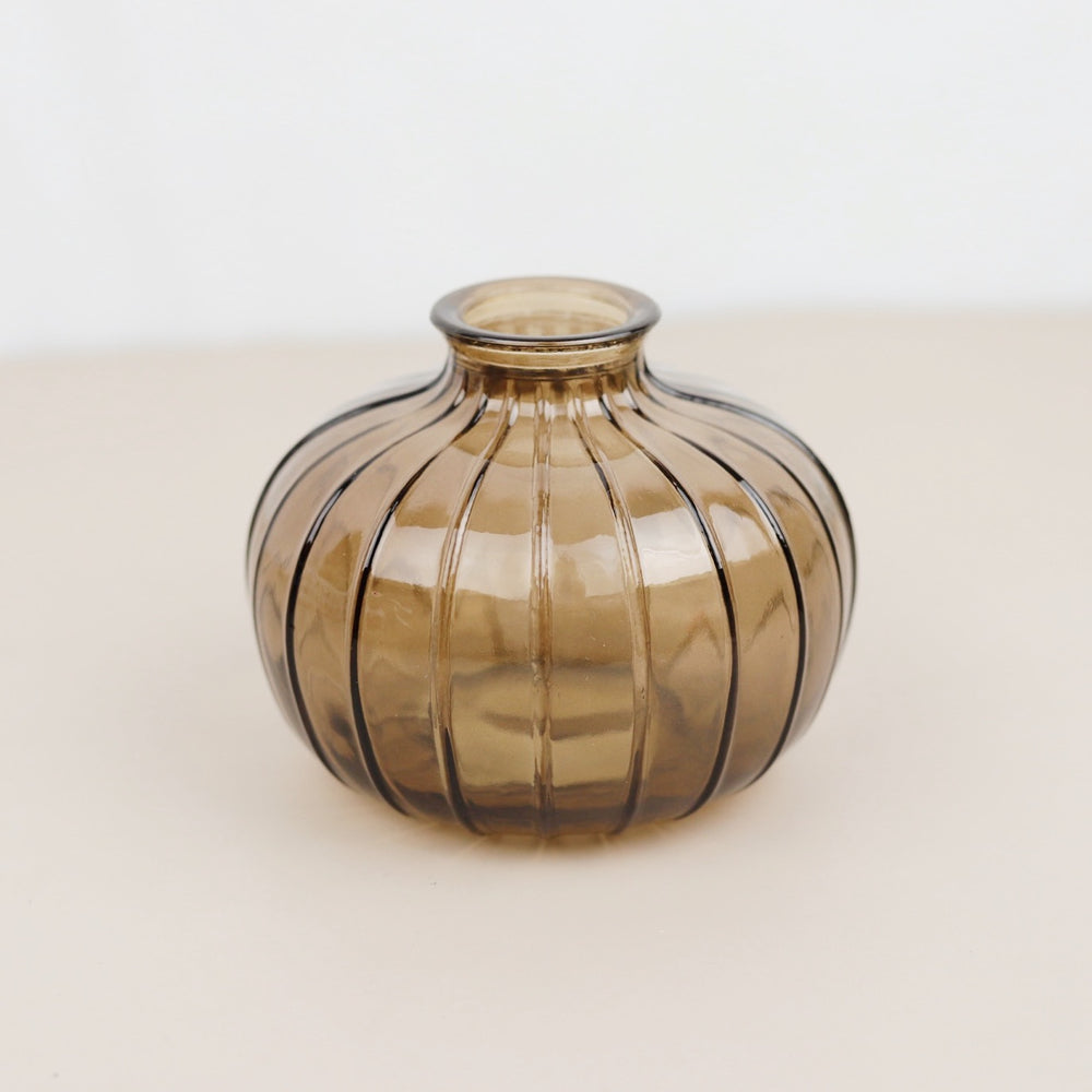 Amber Glass Vase - Tall
