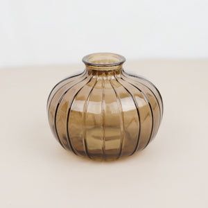 Amber Glass Vase - Tall