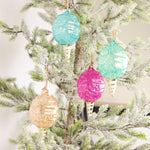 Glass Cotton Candy Ornament